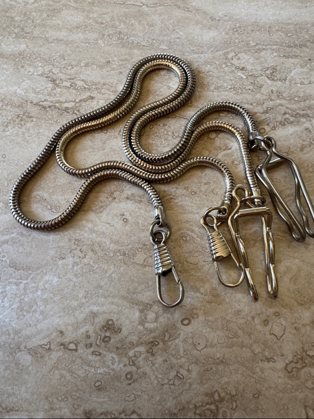 Two 14.5” pocket watch chains